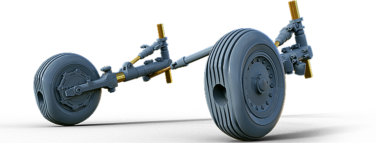 Back landing gear Mirage IIIE